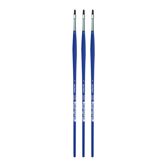 Student Flat Synthetic Brush, Size 4, 3-Pack
