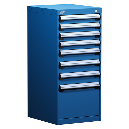 8-Drawer Modular Cabinet, 18"W x 21"D x 40"H - Without Dividers - Drawer heights: 4 3" H, 3 4" H, 1 12" H