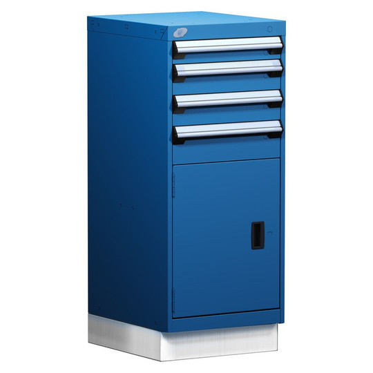 4-Drawer Modular Cabinet, 18"W x 21"D x 44"H - Without Dividers - Compartments: Compartments Sold Separately