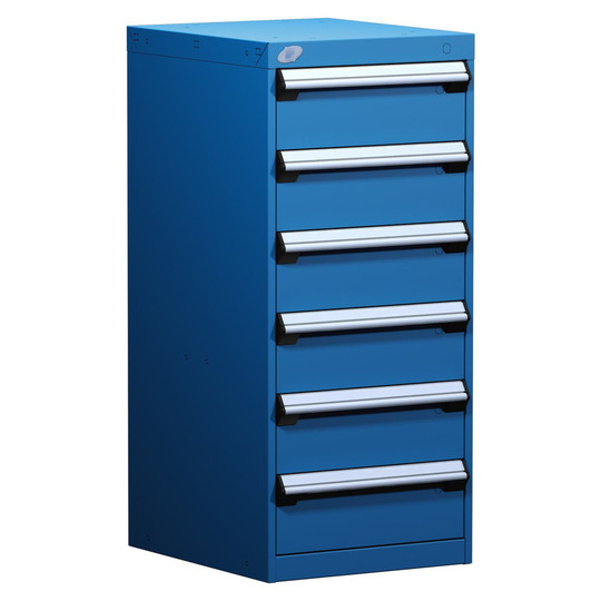 6-Drawer Modular Cabinet, 18"W x 21"D x 40"H - Without Dividers - Drawer heights: 6 6" H; Compartments: Compartments Sold Separately