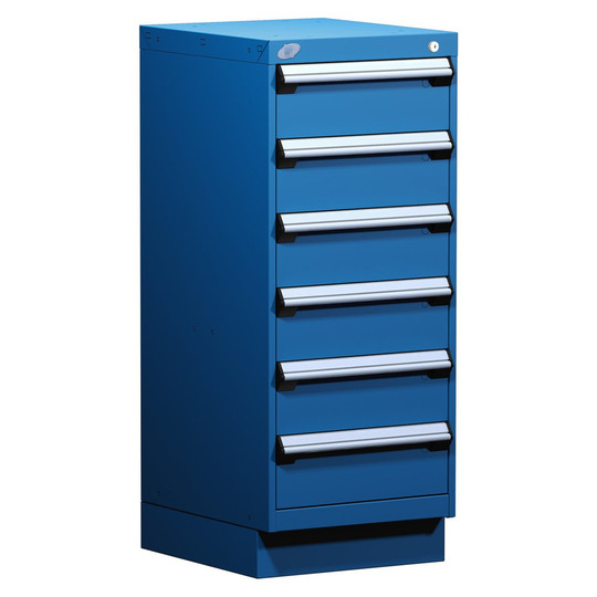 6-Drawer Modular Cabinet, 18"W x 21"D x 44"H - Without Dividers - Drawer heights: 6 6" H; Compartments: Compartments Sold Separately