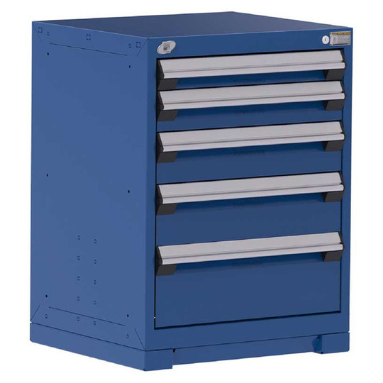 5-Drawer Heavy-Duty Modular Cabinet, 24"W x 21"D x 32"H - Without Dividers - Drawer heights: 1 3"H, 1 4"H, 1 5"H, 1 6"H, 1 8"H
