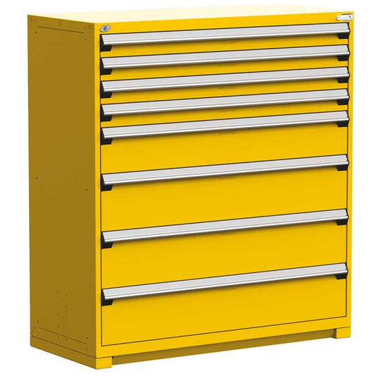 8-Drawer Heavy-Duty Modular Cabinet, 54"W x 27"D x 60"H - With Dividers