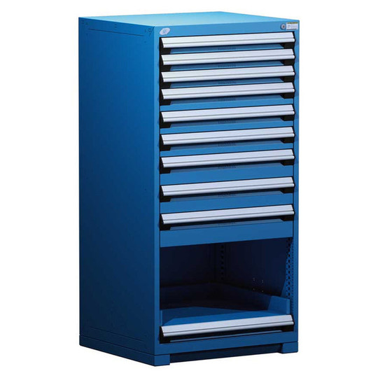 9-Drawer Heavy-Duty Modular Cabinet, 30"W x 21"D x 60"H - Without Dividers - Drawer heights: 3 3"H, 3 4"H, 2 5"H, 1 6"H