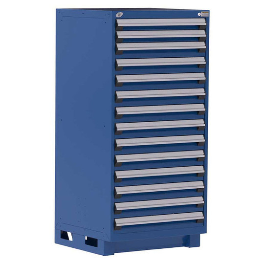14-Drawer Heavy-Duty Modular Cabinet, 30"W x 27"D x 62"H - With Dividers