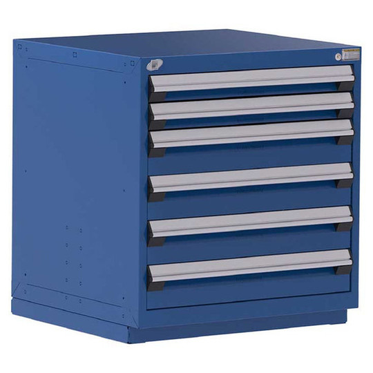 6-Drawer Heavy-Duty Modular Cabinet, 30"W x 21"D x 32"H - Without Dividers - Drawer heights: 2 3"H, 4 5"H