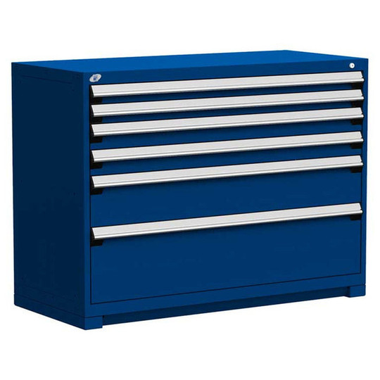 6-Drawer Heavy-Duty Modular Cabinet, 54"W x 24"D x 40"H - Without Dividers