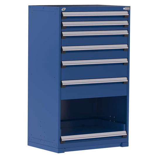 6-Drawer Heavy-Duty Modular Cabinet, 36"W x 24"D x 60"H - Without Dividers