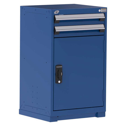 2-Drawer Heavy-Duty Modular Cabinet, 24"W x 21"D x 40"H - With Dividers