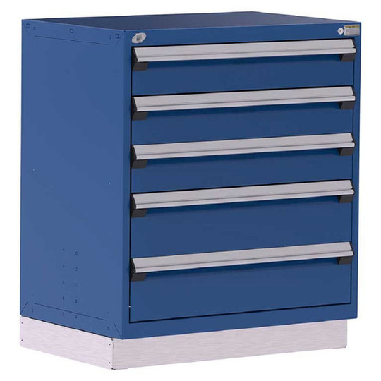 5-Drawer Heavy-Duty Modular Cabinet, 36"W x 27"D x 42"H - Without Dividers - Drawer heights: 3 6"H, 2 8"H