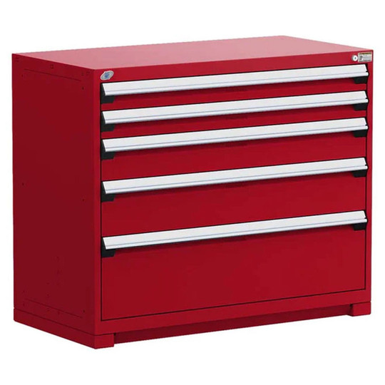 5-Drawer Heavy-Duty Modular Cabinet, 48"W x 24"D x 40"H - With Dividers