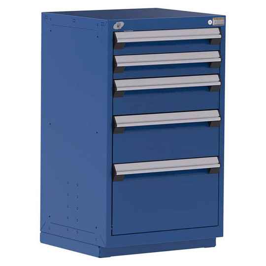 5-Drawer Heavy-Duty Modular Cabinet, 24"W x 21"D x 40"H - Without Dividers - Drawer heights: 2 4"H, 1 6"H, 1 8"H, 1 12"H