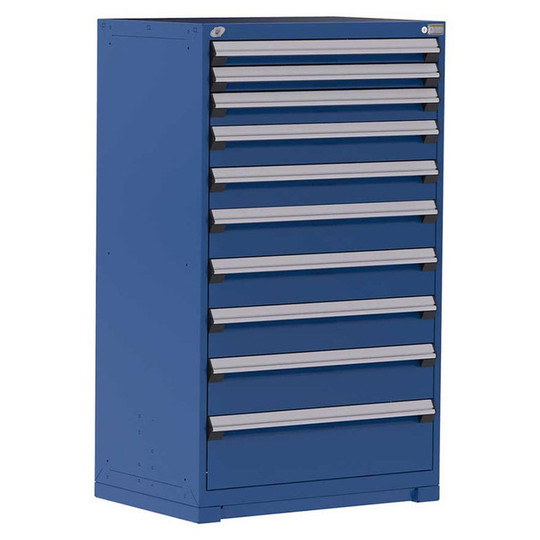10-Drawer Heavy-Duty Modular Cabinet, 36"W x 18"D x 60"H - With Dividers
