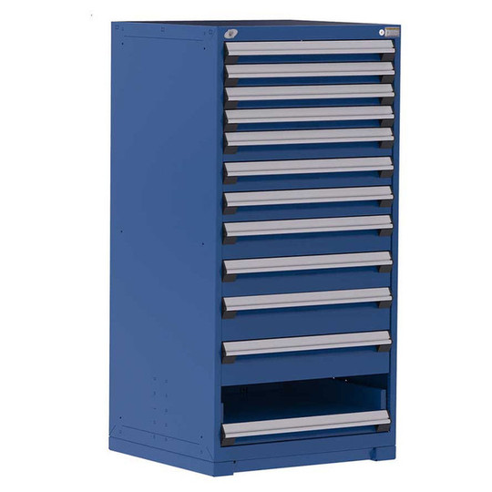10-Drawer Heavy-Duty Modular Cabinet, 30"W x 27"D x 60"H - With Dividers