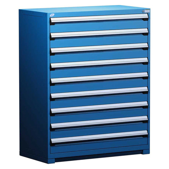9-Drawer Heavy-Duty Modular Cabinet, 48"W x 27"D x 60"H - With Dividers