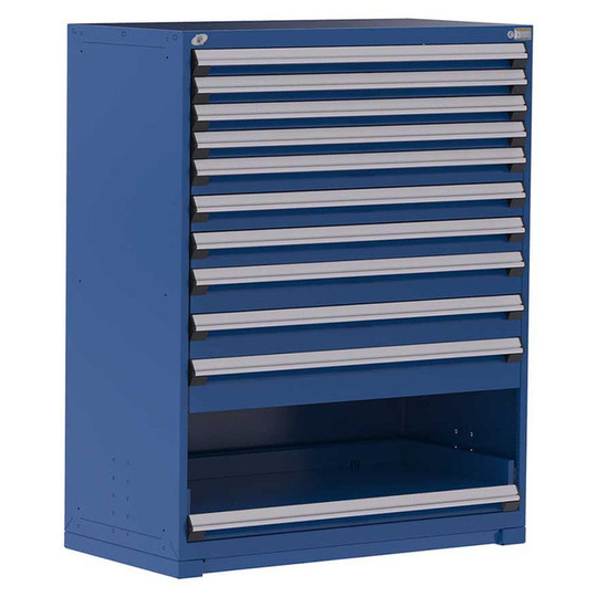 10-Drawer Heavy-Duty Modular Cabinet, 48"W x 24"D x 60"H - With Dividers