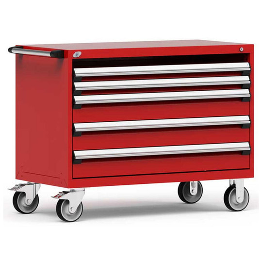 4-Drawer Heavy-Duty Mobile Cabinet, 48"W x 27"D x 37.5"H - With Dividers