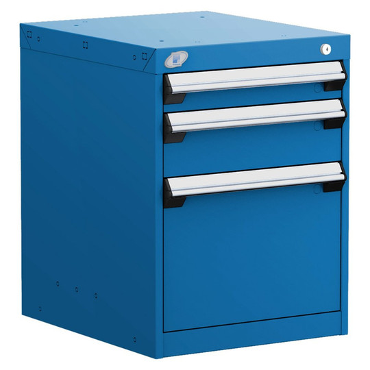 3-Drawer Modular Cabinet, 18"W x 21"D x 24"H - With Dividers - Compartments: 3"H-9 / 5"H-9 / 12"H-4