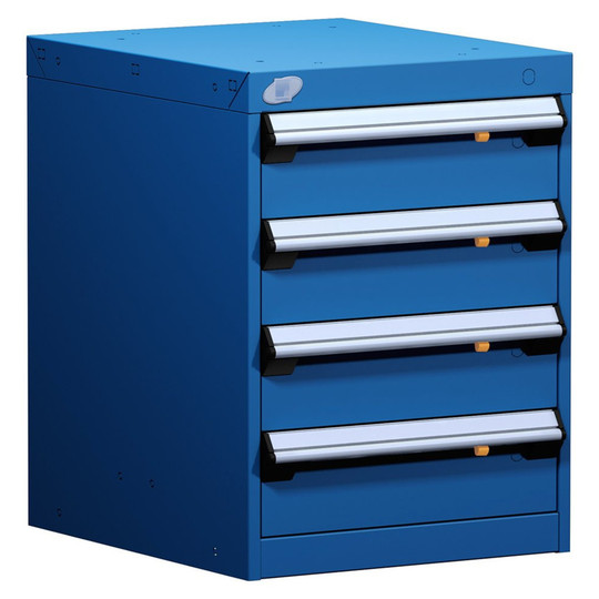 4-Drawer Modular Cabinet, 18"W x 21"D x 24"H - With Dividers - Drawer heights: 4 5" H