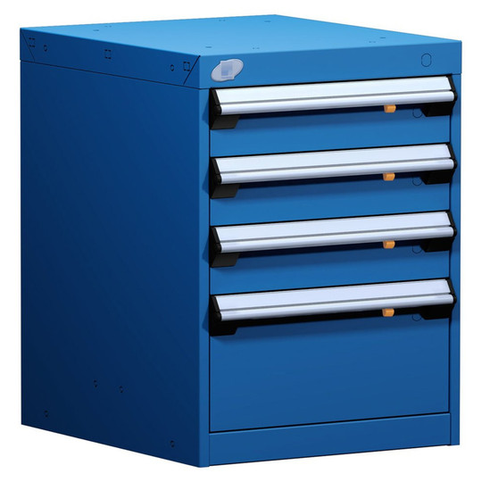 4-Drawer Modular Cabinet, 18"W x 21"D x 24"H - With Dividers - Compartments: 4"H-9 / 8"H-6