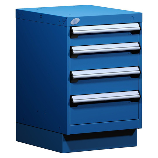 4-Drawer Modular Cabinet, 18"W x 21"D x 28"H - Without Dividers - Drawer heights: 1 4" H, 2 5" H, 1 6" H