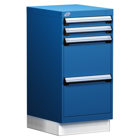 4-Drawer Modular Cabinet, 18"W x 21"D x 38"H - Without Dividers - Compartments: Compartments Sold Separately