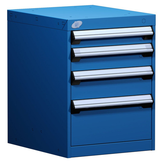 4-Drawer Modular Cabinet, 18"W x 21"D x 24"H - Without Dividers - Drawer heights: 1 3" H, 1 4" H, 1 5" H, 1 8" H