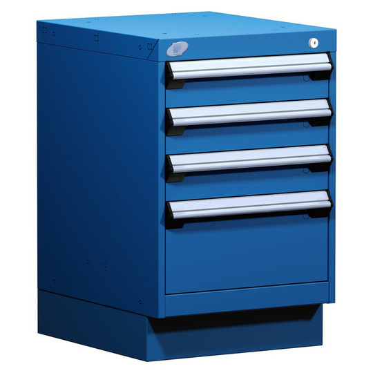 4-Drawer Modular Cabinet, 18"W x 21"D x 28"H - With Dividers - Drawer heights: 3 4" H, 1 8" H; Compartments: 4"H-9 / 8"H-6