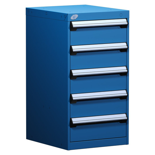 5-Drawer Modular Cabinet, 18"W x 21"D x 34"H - Without Dividers - Drawer heights: 5 6" H; Compartments: Compartments Sold Separately