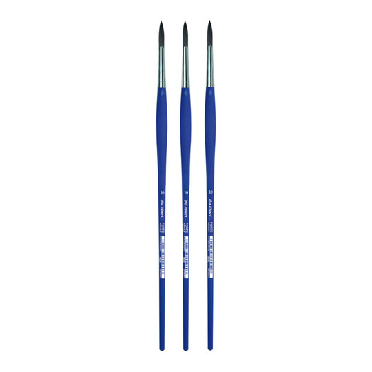 Student Round Synthetic Brush, Size 10, Pack of 3