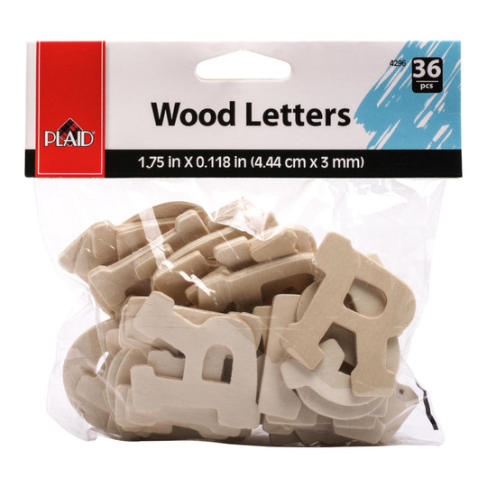 Fun Font Wooden Letter Pack, 36 Pieces