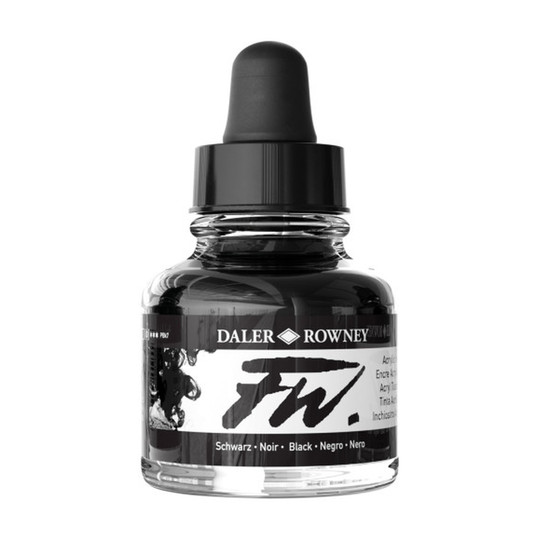 Black Acrylic Ink, 29.5 mL Bottle