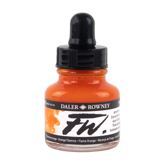 Flame Orange Acrylic Ink, 29.5 mL