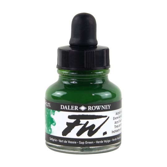Sap Green Acrylic Ink, 29.5 mL Bottle