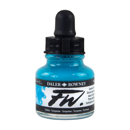 Turquoise Acrylic Ink, 29.5 mL Bottle