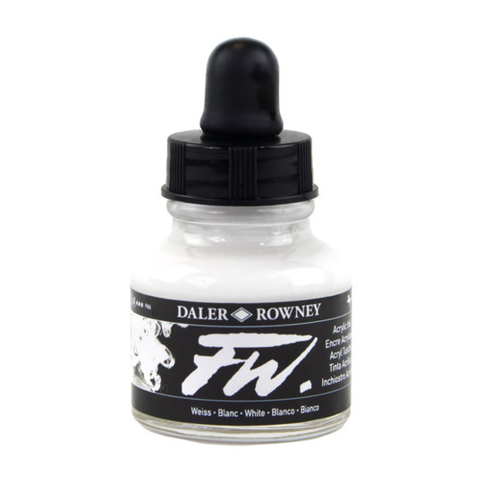 White Acrylic Ink, 29.5 mL Bottle
