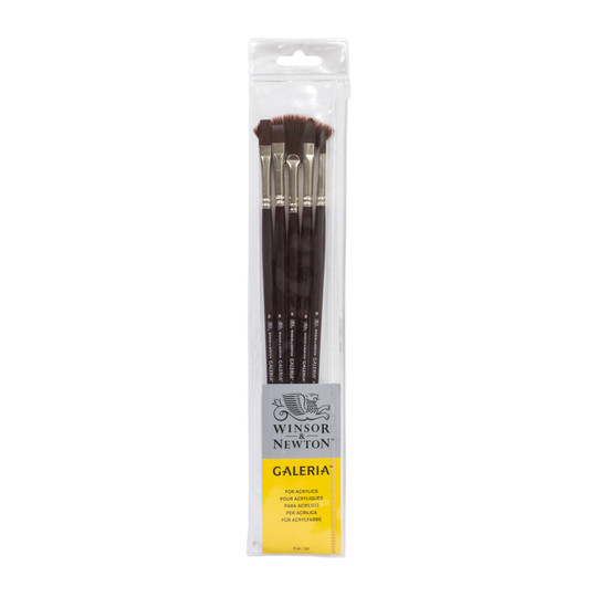 Galeria Long-Handle Synthetic Acrylic Brush Set, 5-Piece