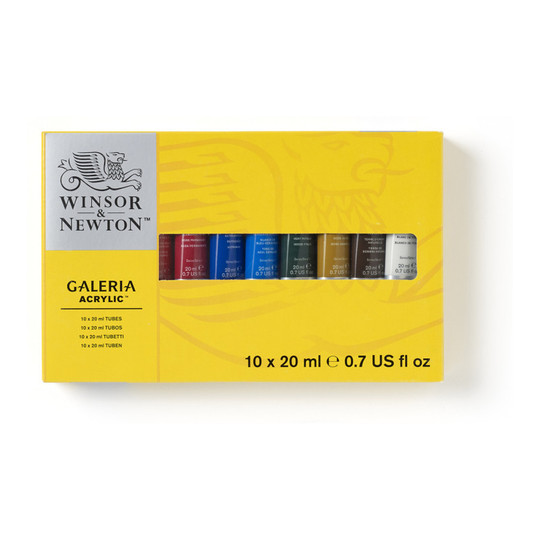 Acrylic Paint Set, 10 Assorted Colors, 20 mL Tubes