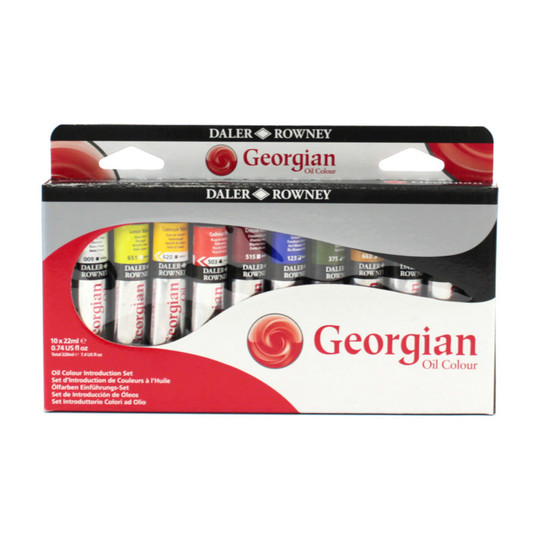 Georgian Oil Paint Introduction Set, Assorted Colors, 22 mL, 10-Piece Set
