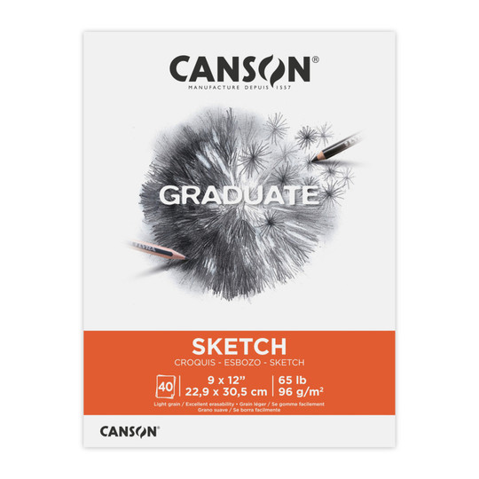 Graduate 9 x 12 Inch Foldover Sketch Pad, 40 Sheets
