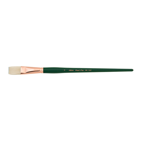 Flat Long-Handle Hog Bristle Paint Brush, Size 12