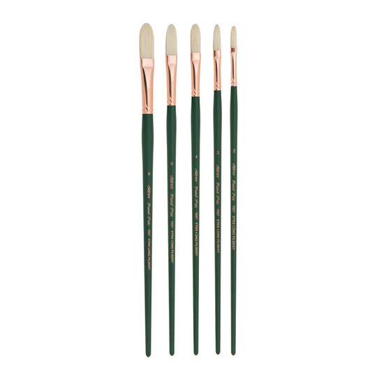 Extra-Long Filbert Artist Brush Set, 5-Piece