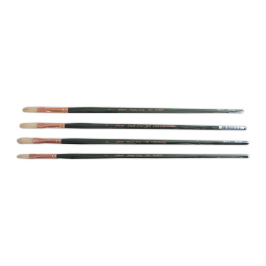 Large Multilength Filbert Paint Brushes, 4-Pack