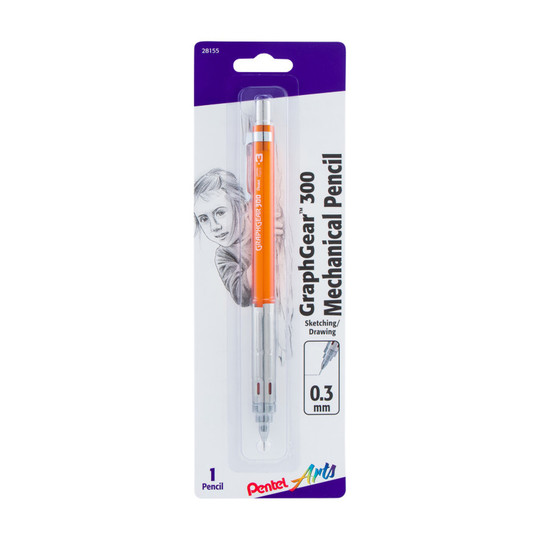 0.3mm Orange Mechanical Drafting Pencil