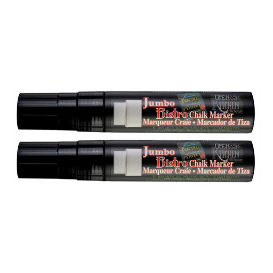 Jumbo Chalk Marker, Black, Set of 2