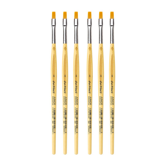 Junior Synthetic Round Tempera Brushes, Size 4, Pack of 6