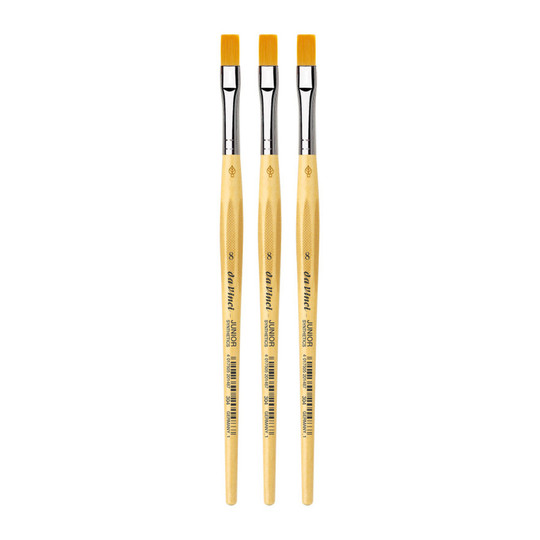 Junior Synthetic Round Tempera Brushes, Size 8, 3-Pack