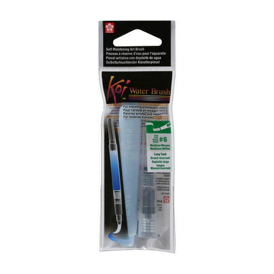 Refillable Flat Medium Water Brush with 9 mL Tank