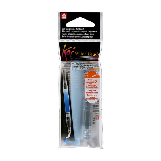 Small Round Refillable Water Brush with 9 mL Tank