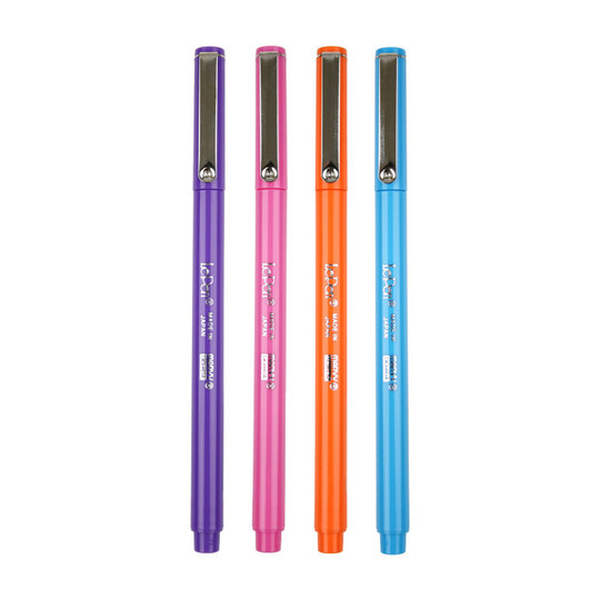 Fine Tip Drawing Pens, Brilliant Colors, 0.3 mm, Set of 4